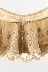 EMBROIDERED RUFFLE CAMISOLE