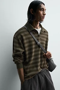 STRIPED PIQUÉ POLO SHIRT