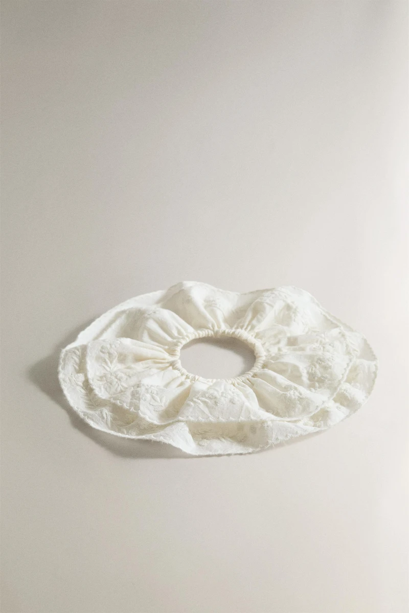 EMBROIDERED COTTON SCRUNCHIES (PACK OF 2)