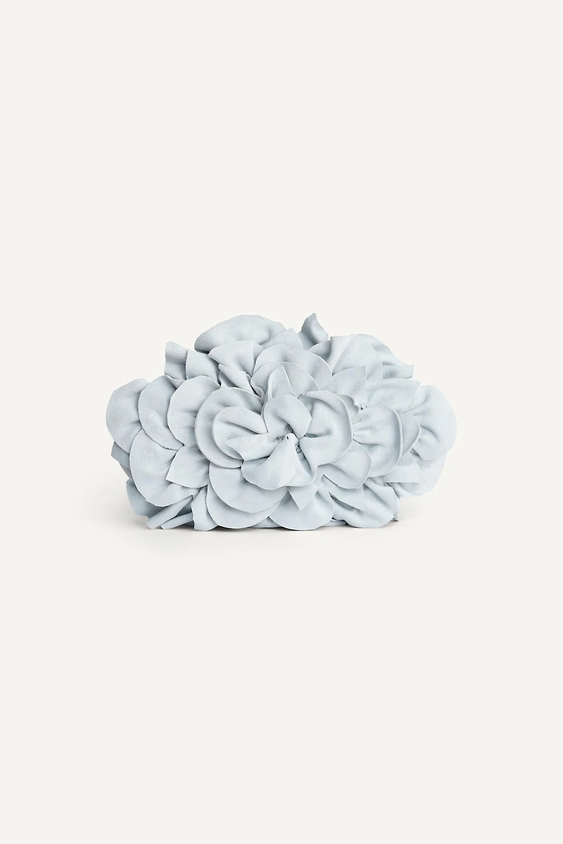LEATHER FLOWER CLUTCH LIMITED EDITION