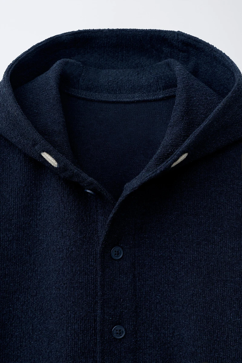 RUSTIC HOODED OVERSHIRT