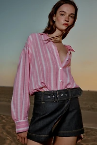 Z1975 BELTED WRAP SKORT