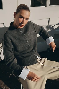 GILET EN MAILLE COMBINÉ