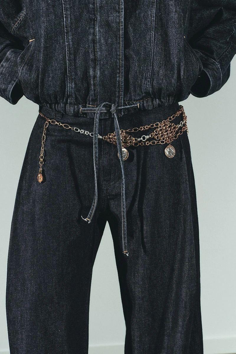 CEINTURE MÉTALLIQUE LOSANGES MÉDAILLES