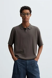 POLO EN MAILLE MÉLANGE DE COTON