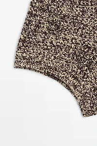 Flecked knit shorts co-ord