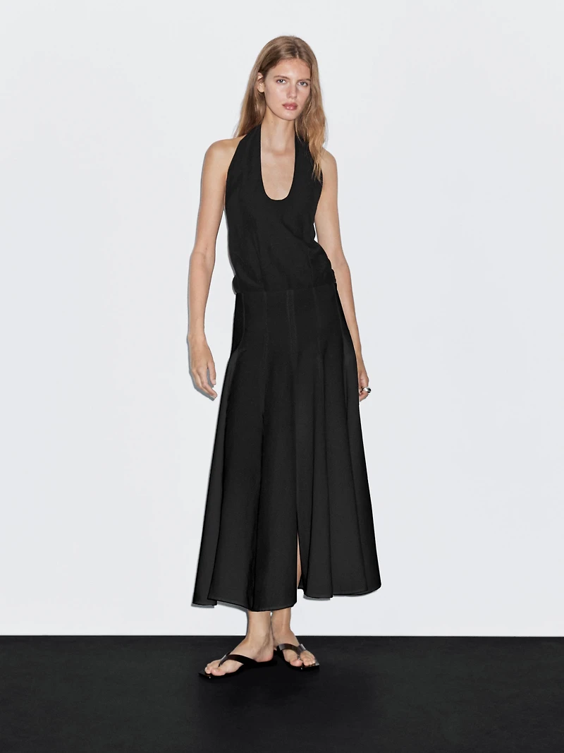 Long contrast dress