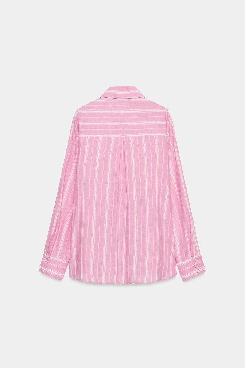 OVERSIZED STRIPED LINEN SHIRT