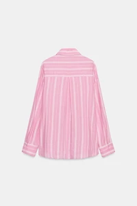 OVERSIZED STRIPED LINEN SHIRT