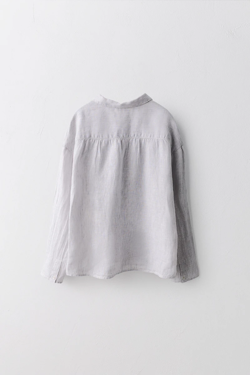 6-10 YEARS / LIMITED EDITION 100% LINEN STRIPED SHIRT