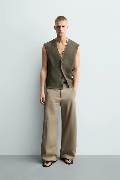 RELAXED FIT TEXTURED VEST