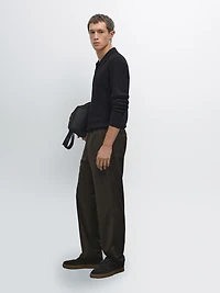 Pull polo coton en maille