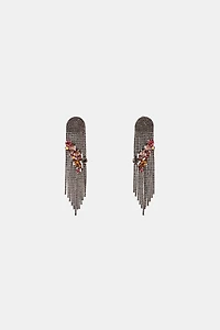 RHINESTONE FRINGE EARRINGS