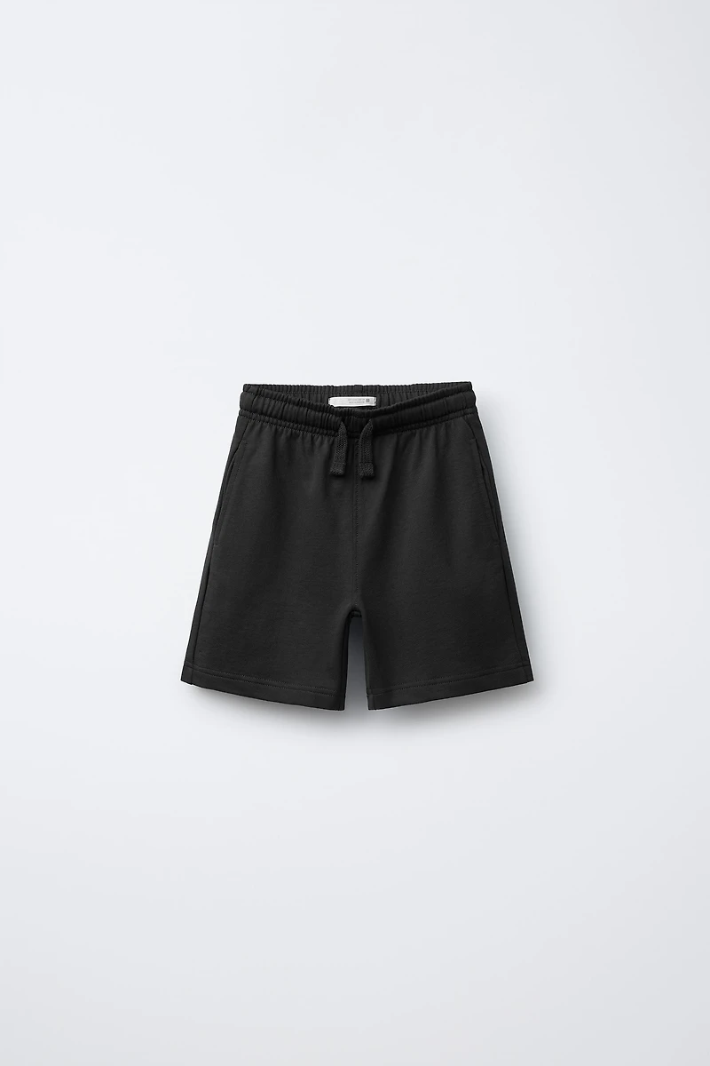 BASIC FLEECE T-SHIRT AND BERMUDA SET