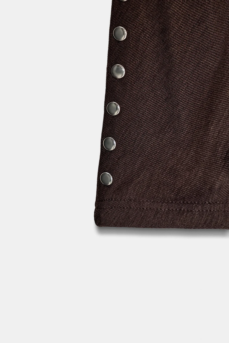 BATWING SLEEVE T-SHIRT WITH STUDS