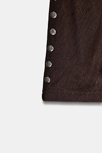 BATWING SLEEVE T-SHIRT WITH STUDS