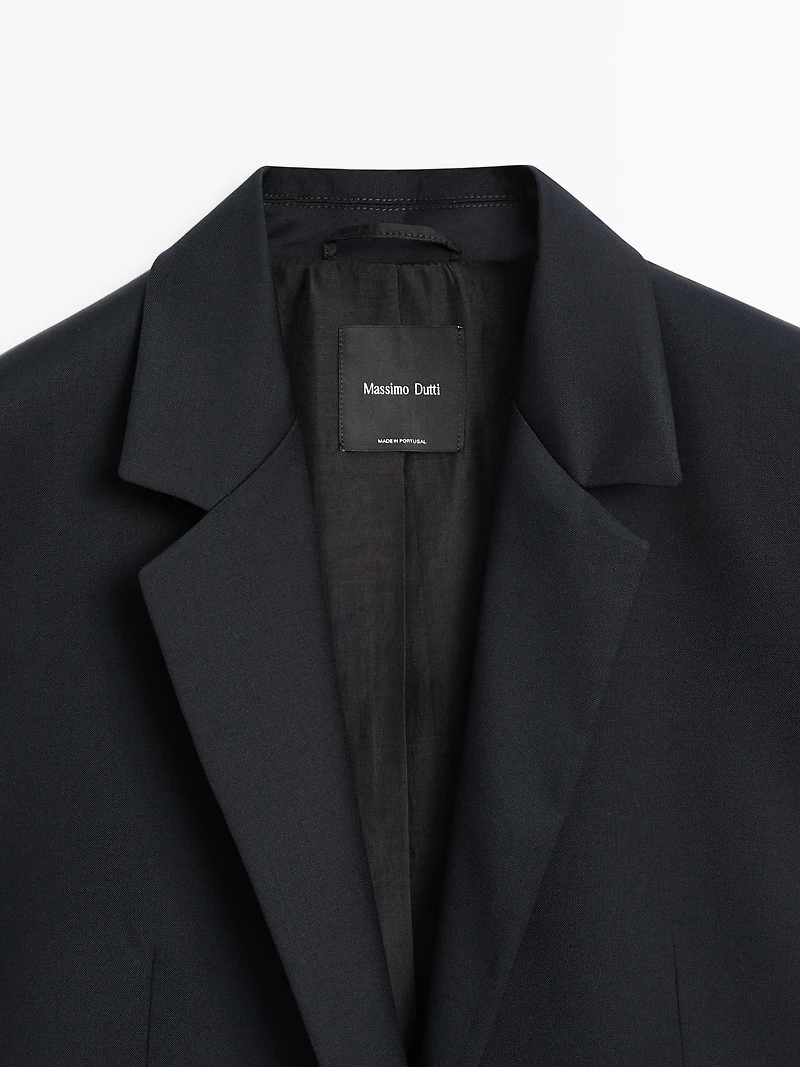 Blazer à deux boutons 100 % extra-fin