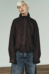 BLOUSON BOMBER EFFET DAIM