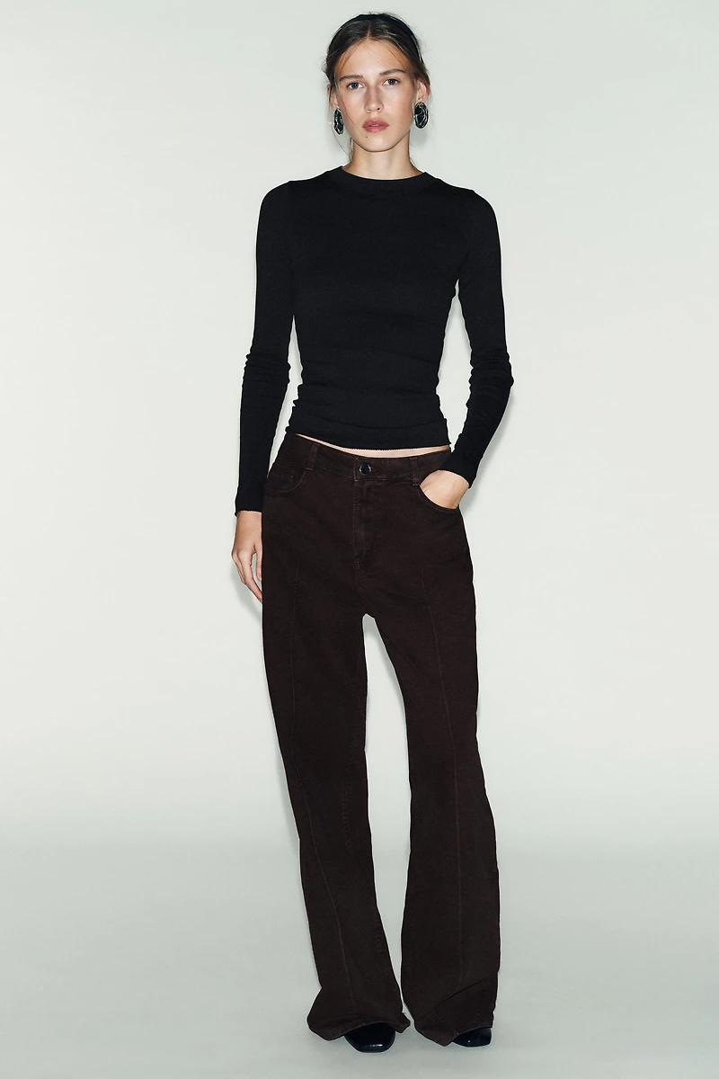 LONG SLEEVE RIBBED T-SHIRT