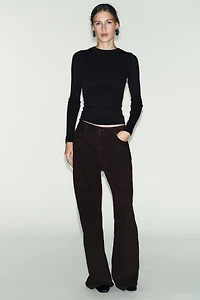 LONG SLEEVE RIBBED T-SHIRT