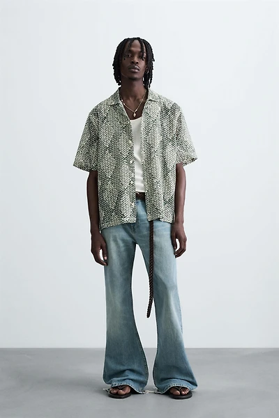 TEXTURED CROCHET SHIRT
