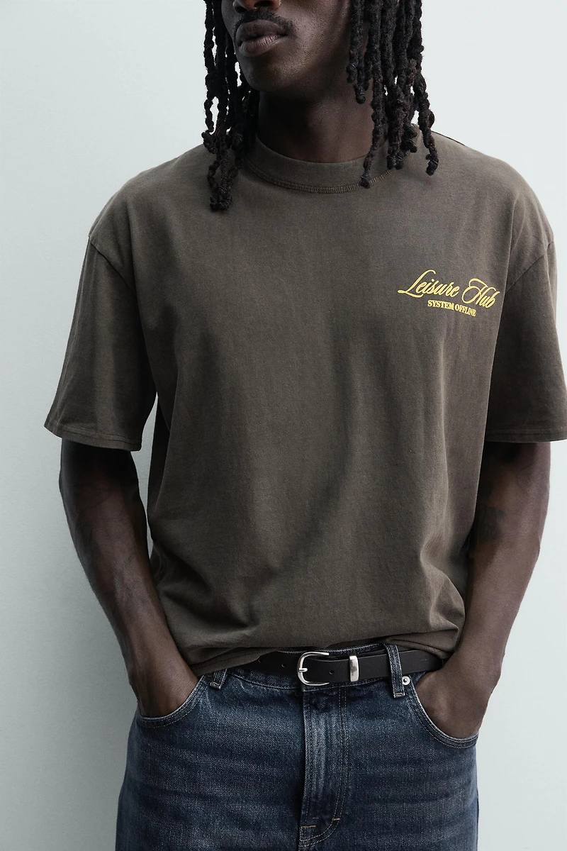 T-SHIRT RELAXED FIT IMPRIMÉS DÉLAVÉS
