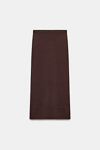 FLOWY KNIT STRAIGHT SKIRT