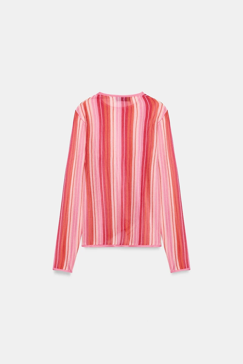 PULL EN MAILLE FINE À RAYURES