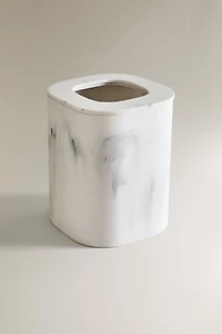 POUBELLE SALLE DE BAIN EFFET MARBRE
