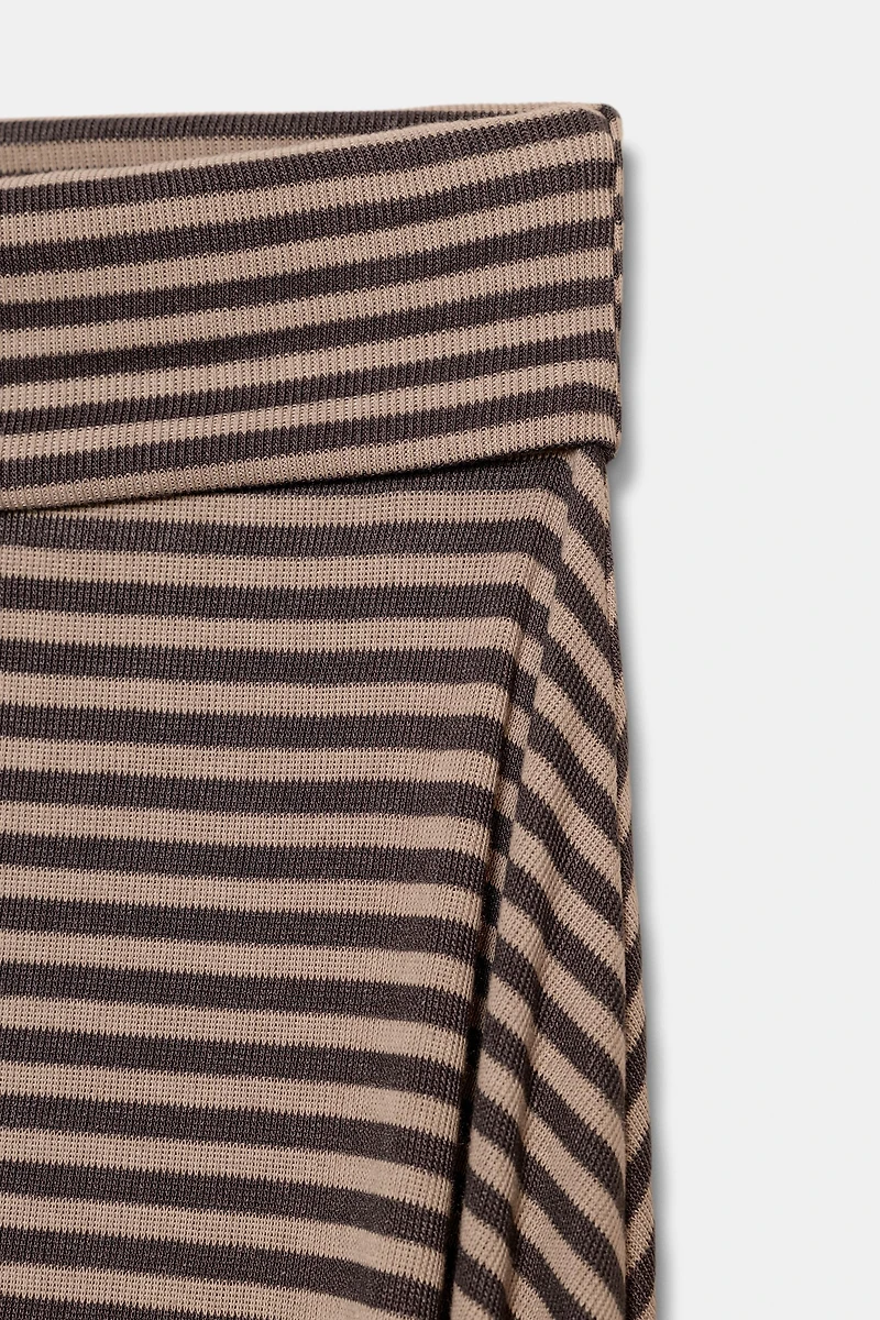 ASYMMETRIC STRIPED SKIRT