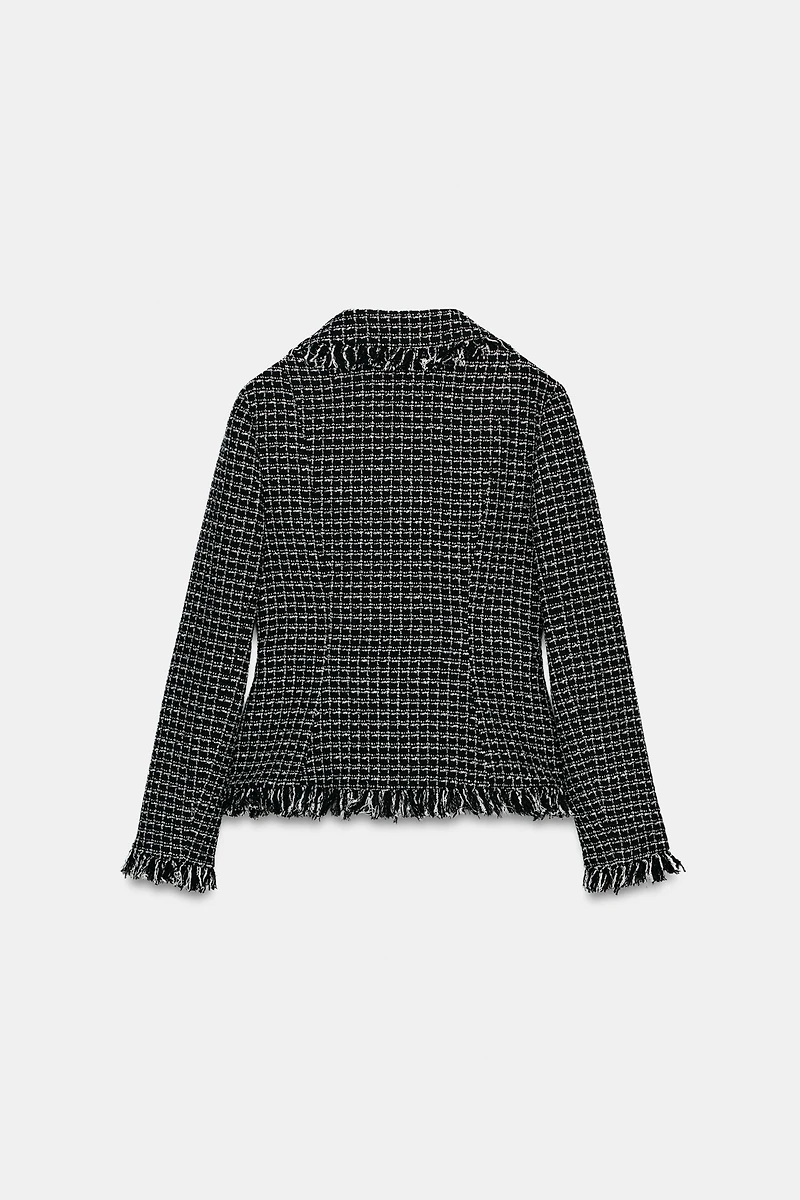 STRUCTURED FRAYED BLAZER