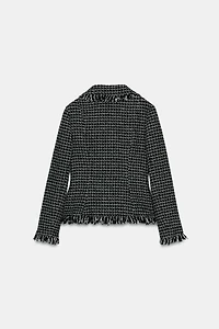 STRUCTURED FRAYED BLAZER