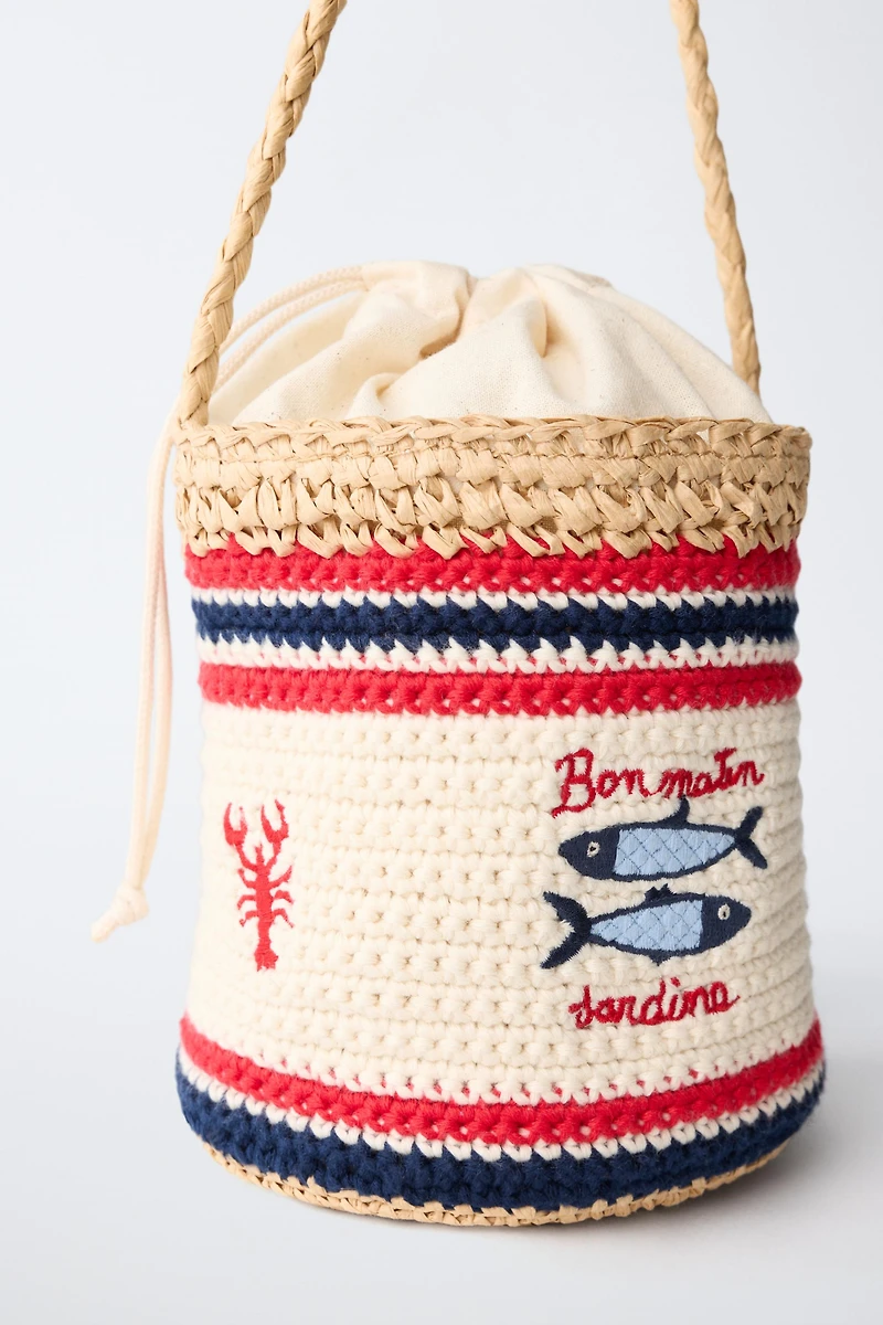 CROCHET FISH CROSSBODY BAG