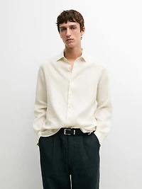 Chemise regular fit lin extra-fine