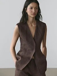Linen suit waistcoat