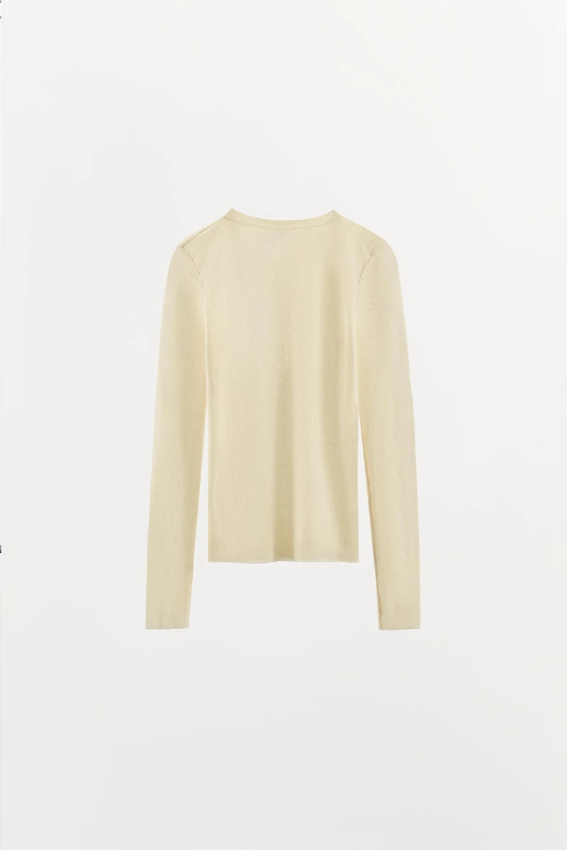 COTTON BUTTON T-SHIRT