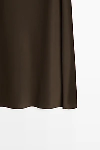 Flowing satin skirt