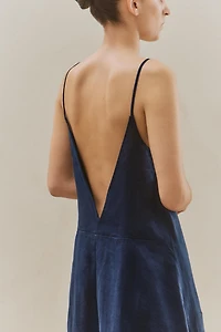 ASYMMETRIC LINEN BEACH DRESS