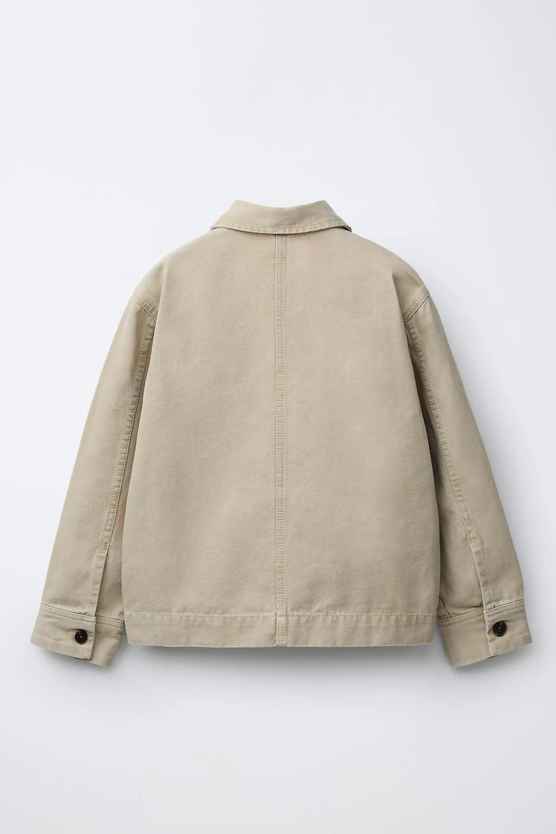 CANVAS OVERSHIRT WITH PATCH