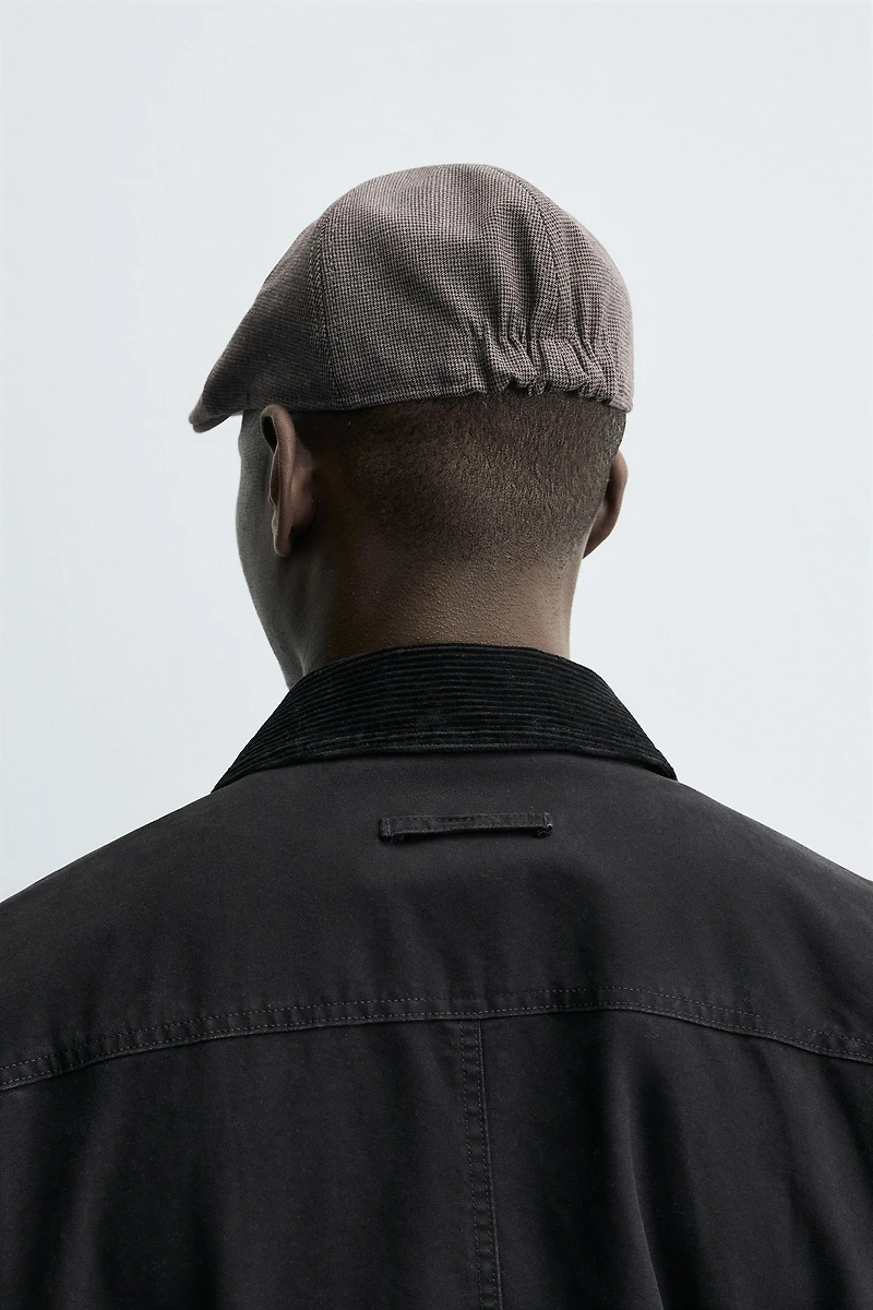 HOUNDSTOOTH FLANNEL BERET