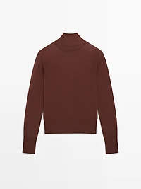 100% wool knit mock turtleneck sweater - STUDIO