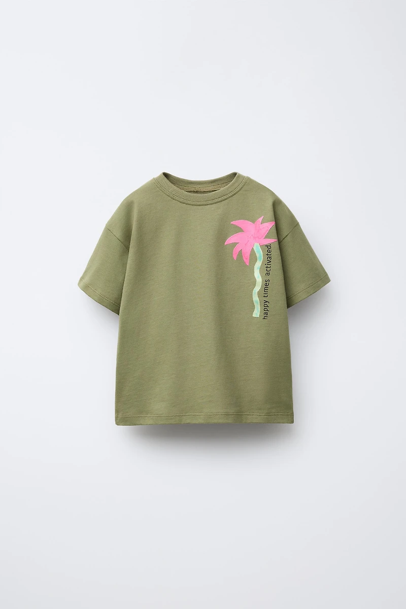 PALM TREE PRINT T-SHIRT
