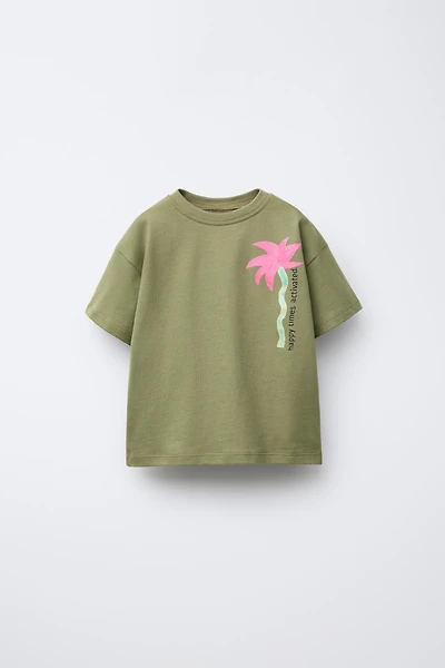 PALM TREE PRINT T-SHIRT