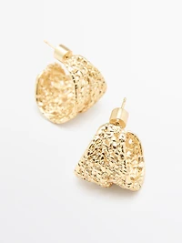 Braided textured hoop earrings