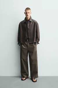 LEATHER BALLOON FIT PANTS