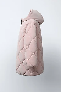 LONG RUBBERIZED PUFFER COAT