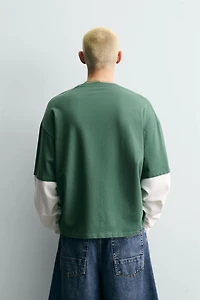DOUBLE EFFECT SLEEVE SWEATSHIRT