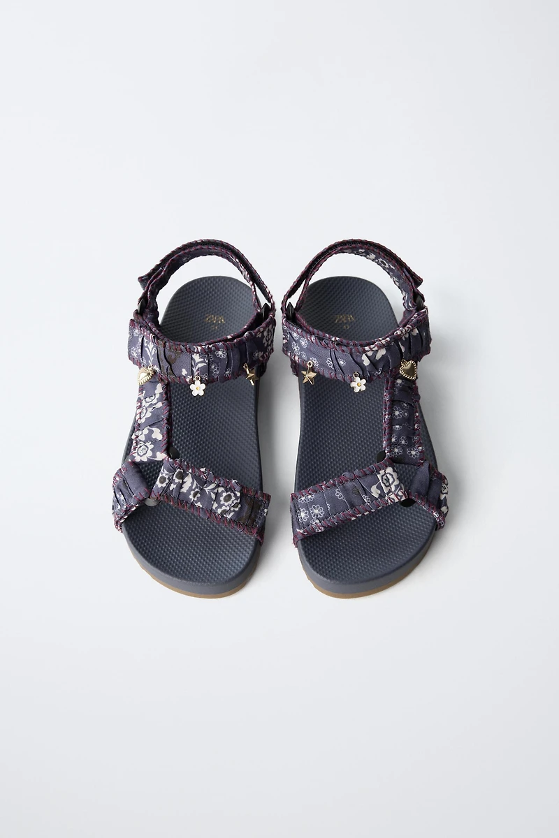 FLORAL TECHNICAL SANDALS