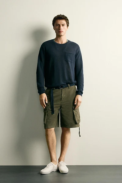 BERMUDA CARGO REGULAR FIT AVEC PASSANTS