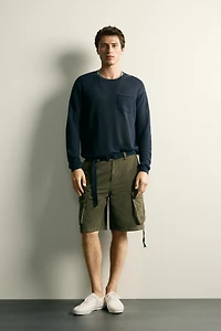 BERMUDA CARGO REGULAR FIT AVEC PASSANTS